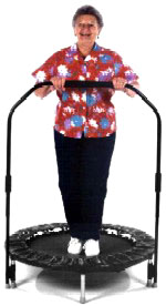 Woman Rebounding with Car on Needak Rebounder